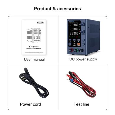 Wanptek EPS3010 32В 10А CC/CV + USB Quick charge Лабораторний регульований блок живлення