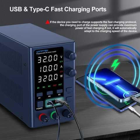 Wanptek EPS6205 62В 5А CC/CV + USB Quick charge Лабораторный