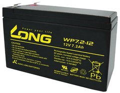 Свинцевий герметизований AGM акумулятор, батарея Kung Long WP7.2-12 7.2Ач 12В