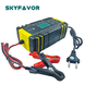 Skyfavor 122408 - 12В/24В 8А/4А Автоматичний зарядний пристрій до акумуляторів AGM, GEL, WET, WRLA, Carboon